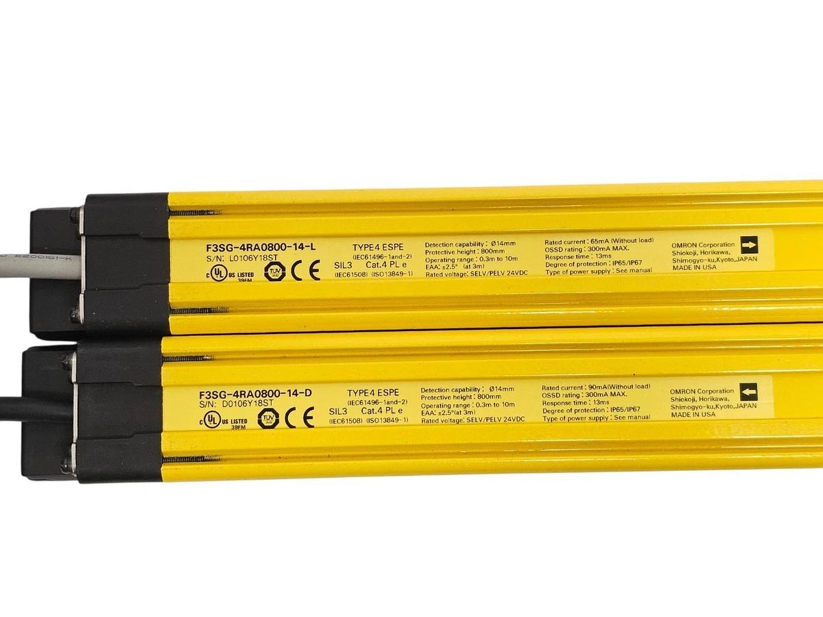 OMRON STI F3SG-4RA0800-14 F3SG-RA SAFETY LIGHT CURTAIN SET 14mmx800mm 24VDC NSNP