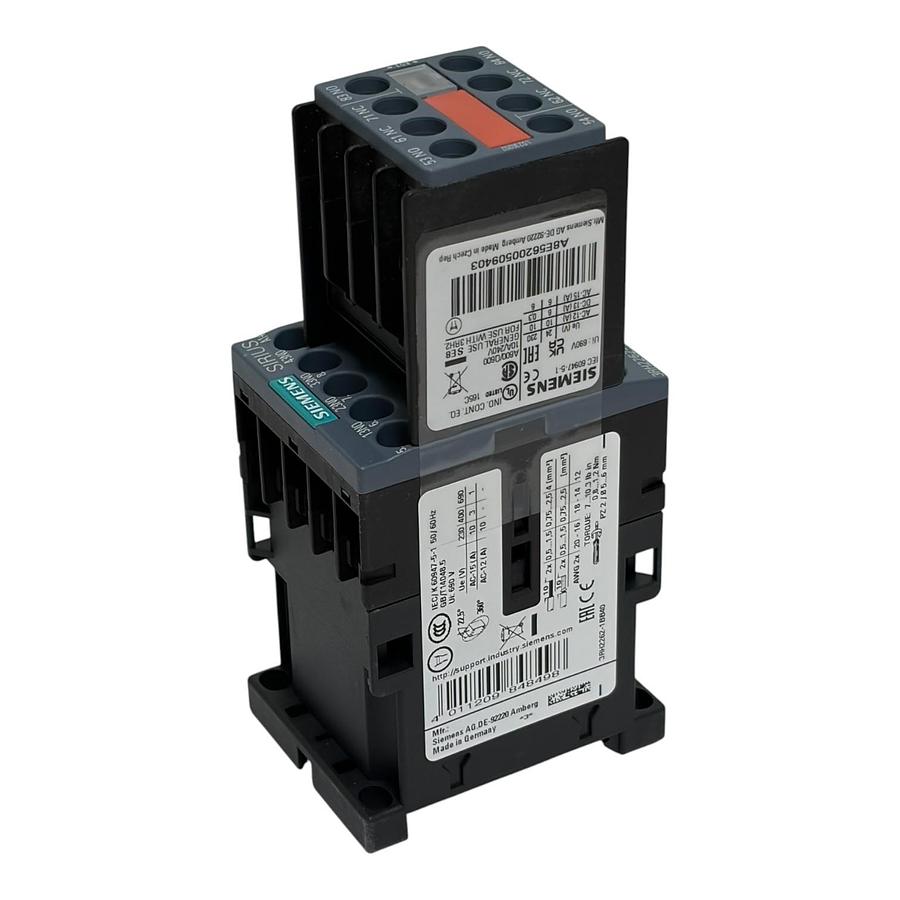 Used Siemens Sirius 3RH2262-1BB40 Contactor Relay 24VDC 62E Auxiliary Block New