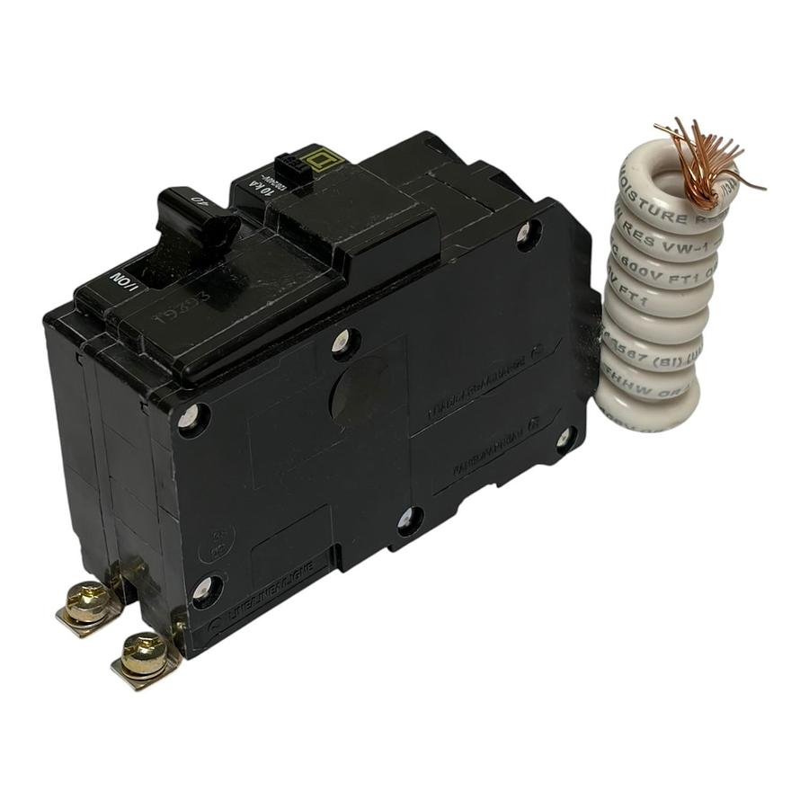 Used Square D QOB240EPD 40A 2 Pole 120/240V Ground Fault Equipment Protection Breaker