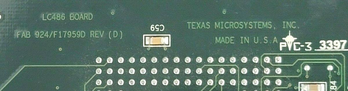 Used TEXAS MICROSYSTEMS INC. FAB924F17959D PC BOARD