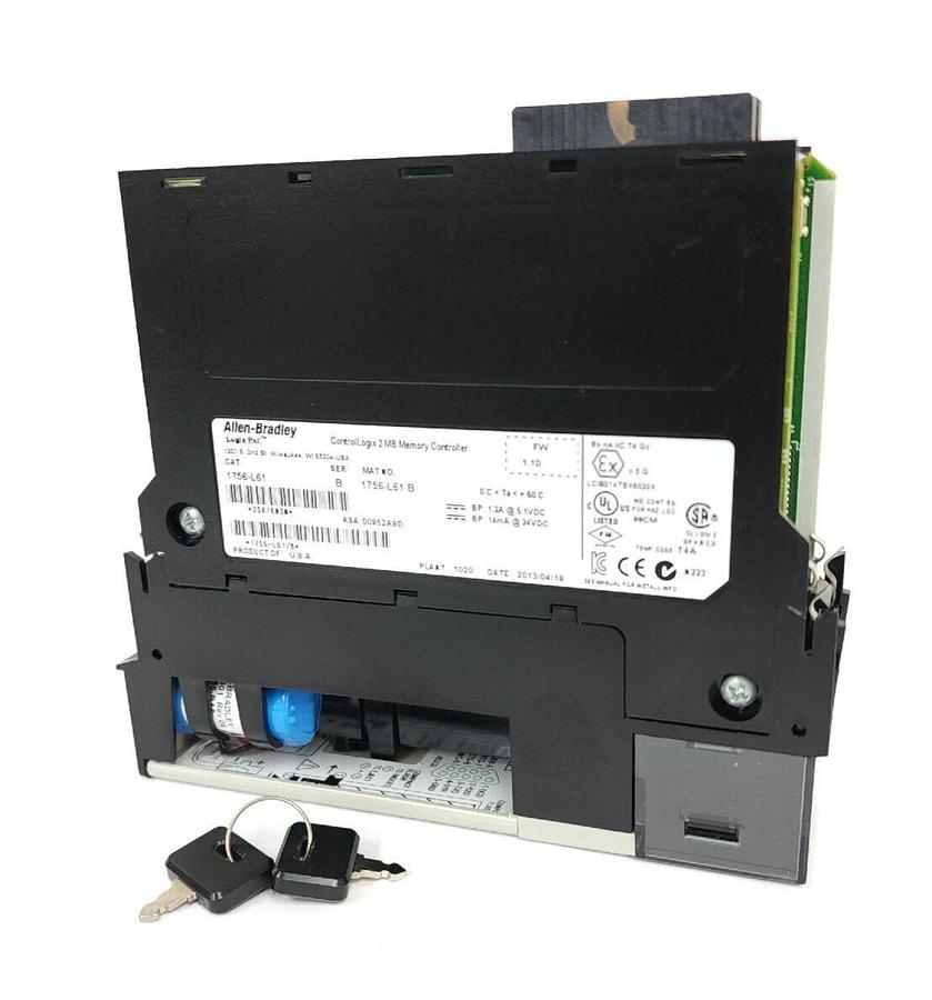 Used ALLEN BRADLEY 1756-L61 SER. B CONTROLLOGIX PROCESSOR F/W REV. 1.10