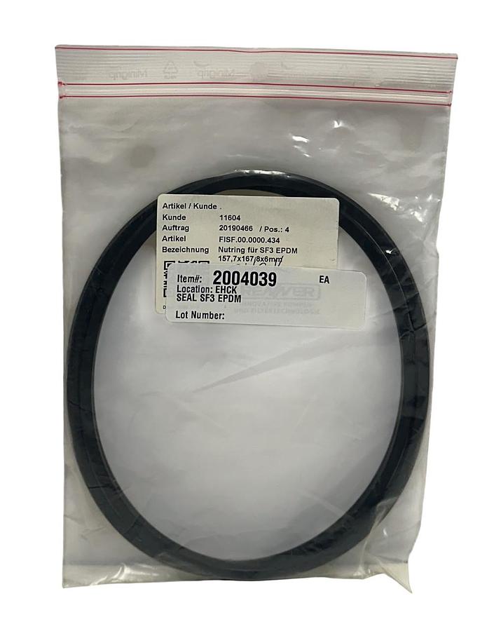 2 RENNER FISF.00.0000.434 / 11604 GROOVED SEAL FOR SF3 EPDM 157,7x167 8x6mm NSMP