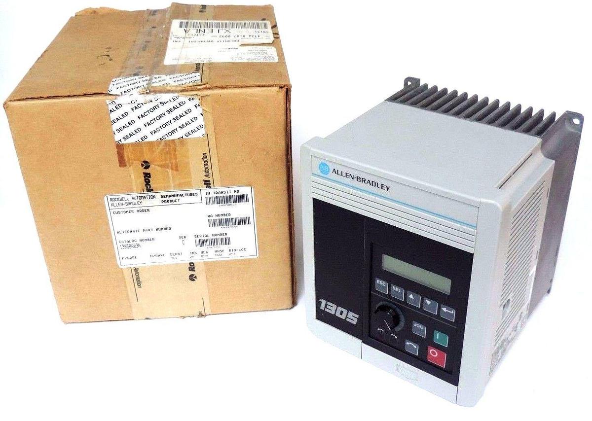 Used REPAIRED ALLEN BRADLEY 1305-BA03A AC DRIVE SER C 1305BA03A W/ 1201-HA1 TERMINAL