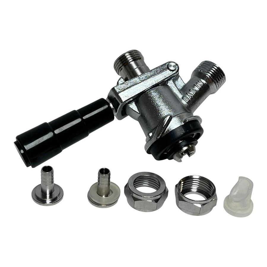 Gaslin D System American Sankey Keg Coupler Tap Kit with Tailpiece Fittings