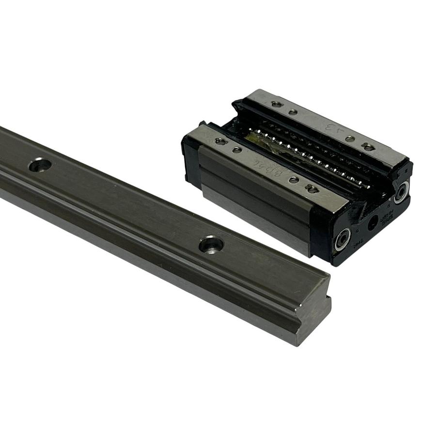Used THK SR15W1SS(GK) Linear Block Lot of 2 & SR15 480mm Rail Set 0093087848 - NSMP