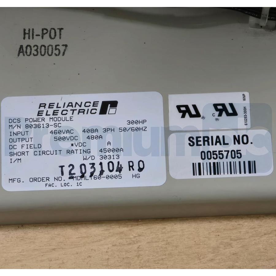 Used Reliance Electric 803613-SC DCS Power Module SCR 460VAC 3Ph 500VDC 300HP NEW