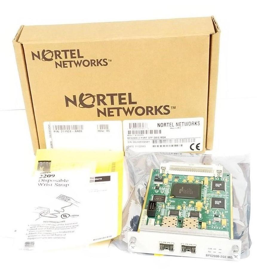 Used NIB NORTEL NETWORKS BPS2000-2GE MDA BOARD 2 PORT SFP GBIC MDA P210464-CR02
