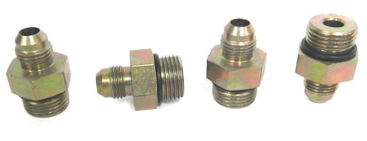 Used LOT OF 4 NEW PARKER 6-8-F50X-S STRAIGHT MALE CONNECTORS 3/8" NPT X 3/4" UN