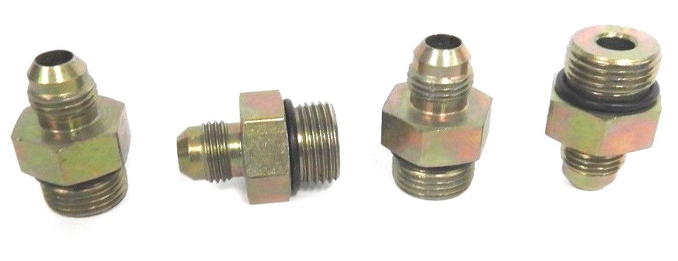Used LOT OF 4 NEW PARKER 6-8-F50X-S STRAIGHT MALE CONNECTORS 3/8" NPT X 3/4" UN