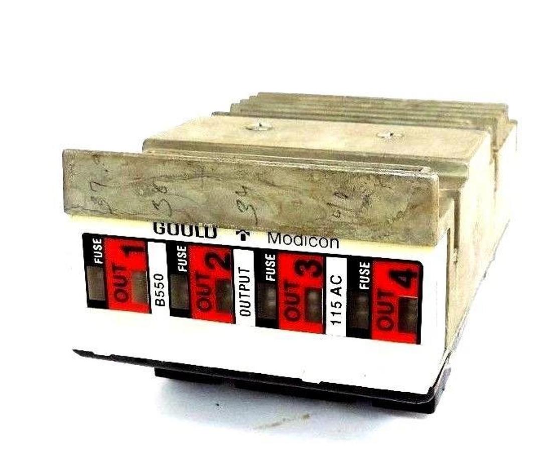 Used GOULD MODICON AS-B550-001 OUTPUT MODULE B550, 115 AC
