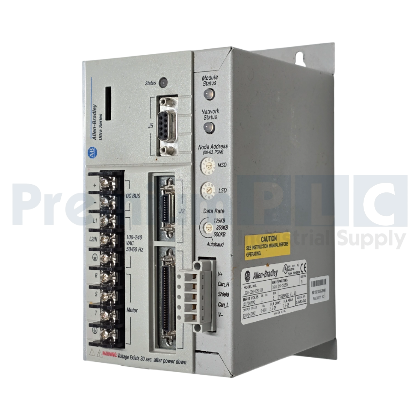 Used ALLEN BRADLEY 1398-DDM-005X-DN /B ULTRA 100 INDEXING DRIVE F/W V1.60 PN-C22505