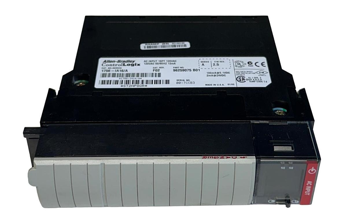 Used ALLEN BRADLEY 1756-IA16 /A ControlLogix 16-PT AC INPUT MODULE 120VAC 13mA USNP