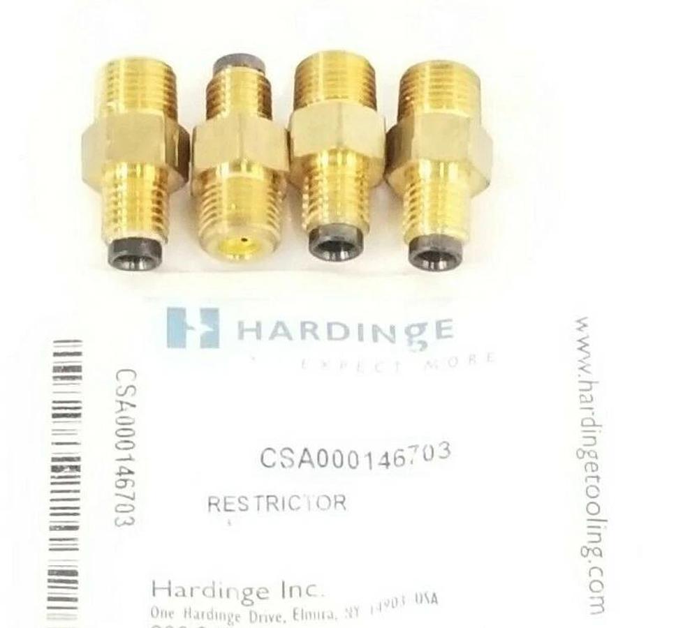 Used LOT OF 4 NEW IN BAG HARDINGE CSA000146703 RESTRICTORS FSB 3/0 1/4'' NPT
