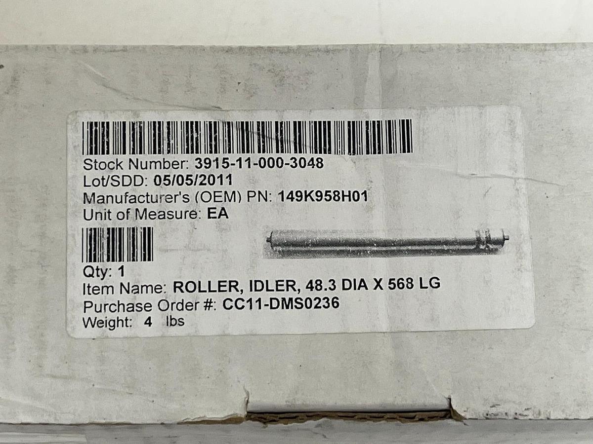 Used Siemens Dematic 149K958H01 Idler Conveyor Roller 48.3mm x 568mm New Surplus