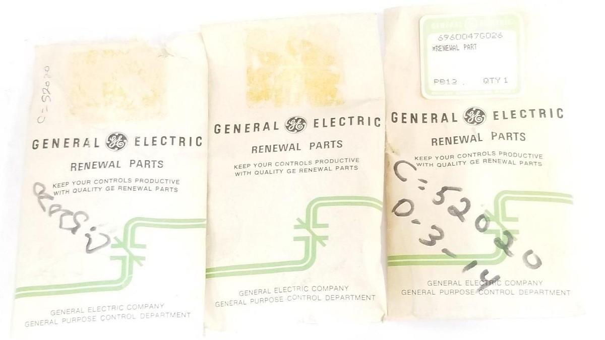 Used LOT OF 3 NEW GENERAL ELECTRIC 6960047G026 CONTACT KITS