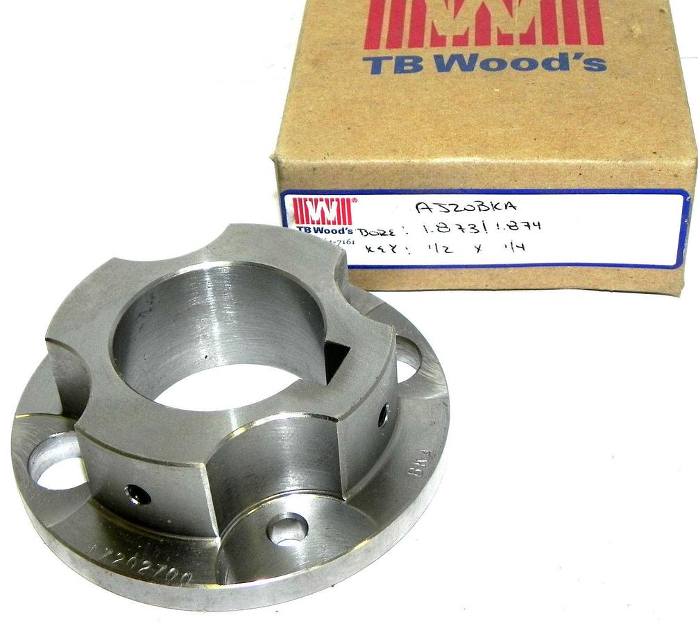 Used NIB T.B WOODS BUSHING AJ20BKA 1.8731/1.874 BORE 1/2"X1/4" KEY AJ20BKA