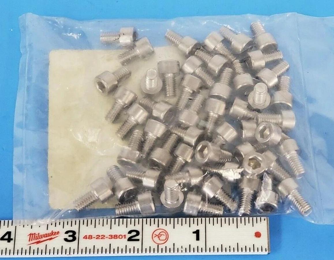 Used LOT OF 100 NEW GENERIC M6X10 912-A4 HEX SOCKET CAP SCREWS SCXX206010-050P1 6DA36
