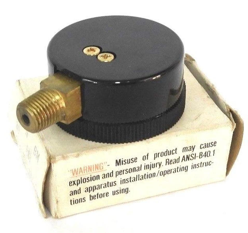 Used NIB CONTINENTAL PRECISION INSTRUMENTS 05-022-318 2'' 1/4 BM, 30 PSI GAUGE