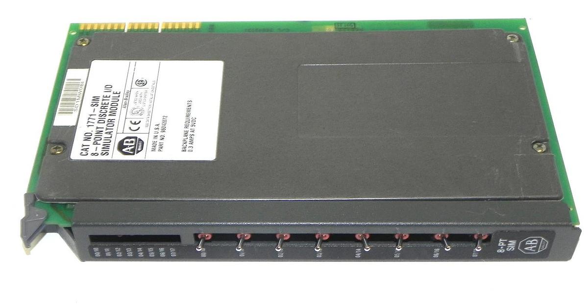 Used ALLEN BRADLEY 1771-SIM 8-PIONT DISCRETE I/O SIMULATOR MODULE 1771SIM