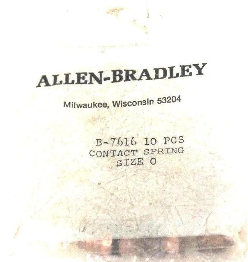 Used NEW ALLEN BRADLEY B-7616 CONTACT SPRING SIZE: 0 (10 PCS)