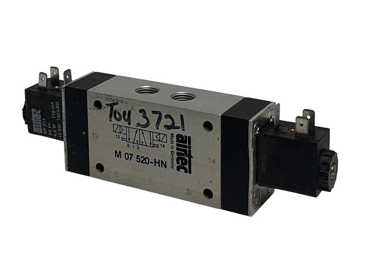 Used AIRTEC M 07 520-HN / M07520HN SERIES M-07 VALVE 5/2-WAY DOUBLE SOLENOID USNP