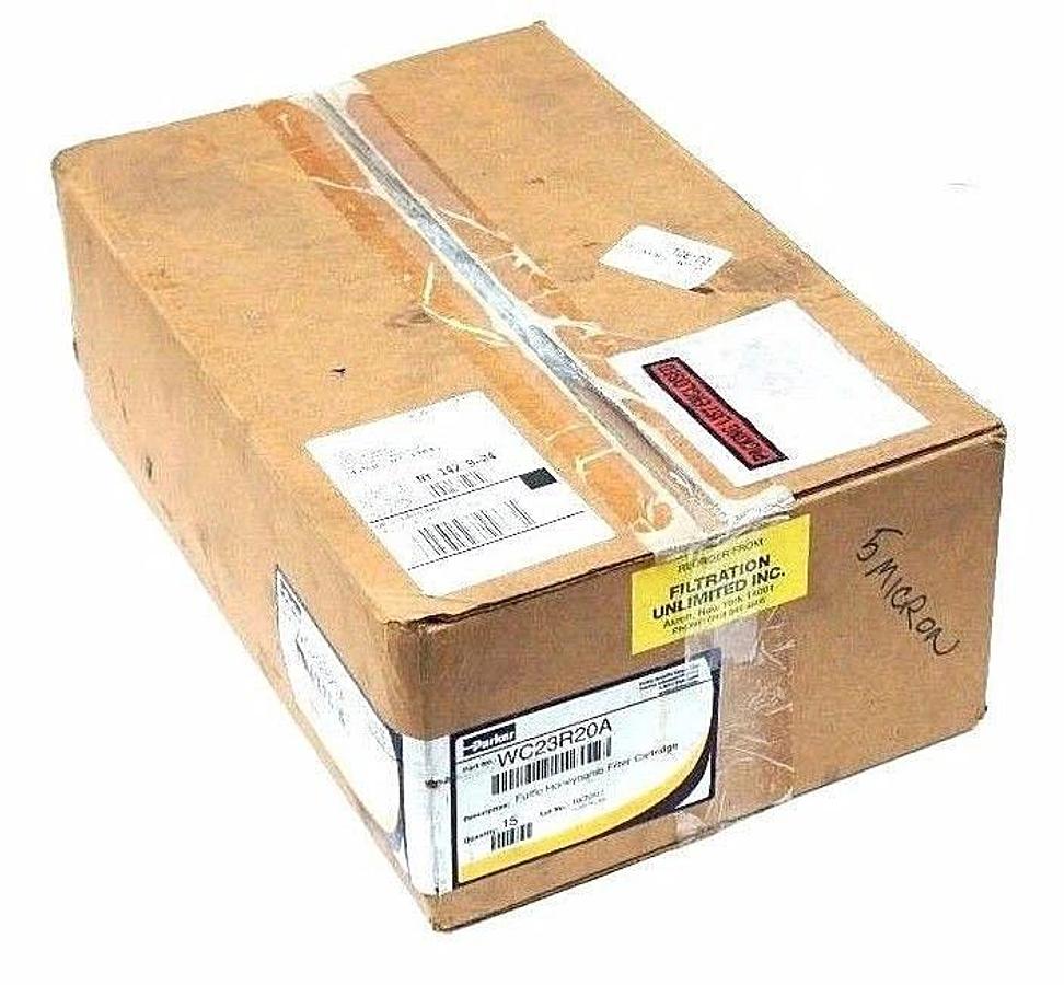 Used BOX OF 15 NEW PARKER WC23R20A FULFLO HONEYCOMB FILTER CARTRIDGE