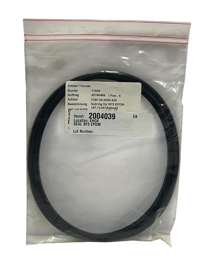 Used 2 RENNER FISF.00.0000.434 / 11604 GROOVED SEAL FOR SF3 EPDM 157,7x167 8x6mm NSMP
