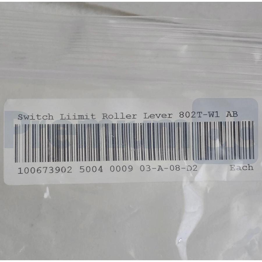 Allen-Bradley 802T-W1 Limit Switch Lever 1.5" Length Nylon Roller 0.75" Dia NSNP
