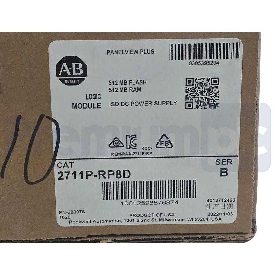 Used Sealed Pre-Owned Allen Bradley 2711P-RP8D /B PanelView Plus 6 512MB Logic Module