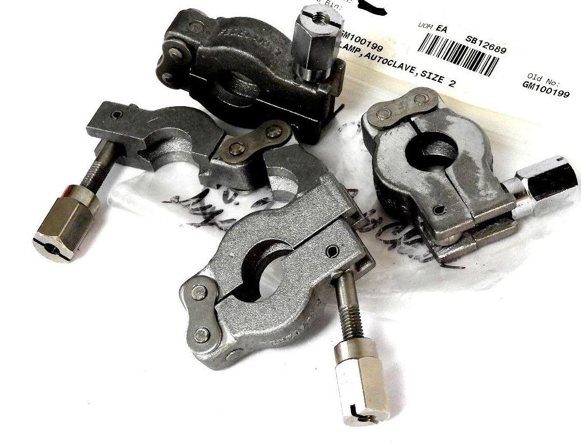 Used LOT OF 4 NEW FEDEGARI GM100199 SIZE 2 AUTOCLAVE CLAMPS
