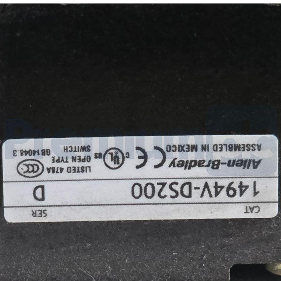 Used Allen Bradley 1494V-DS200 /D Non-Fusible Disconnect Switch 200A 600V w/Hardware