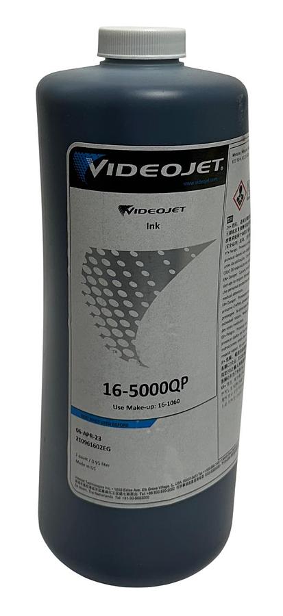 3 VIDEOJET 16-5000QP / 165000QP OEM BLACK INK BOTTLES 1QT PER *EXPIRED NSFS