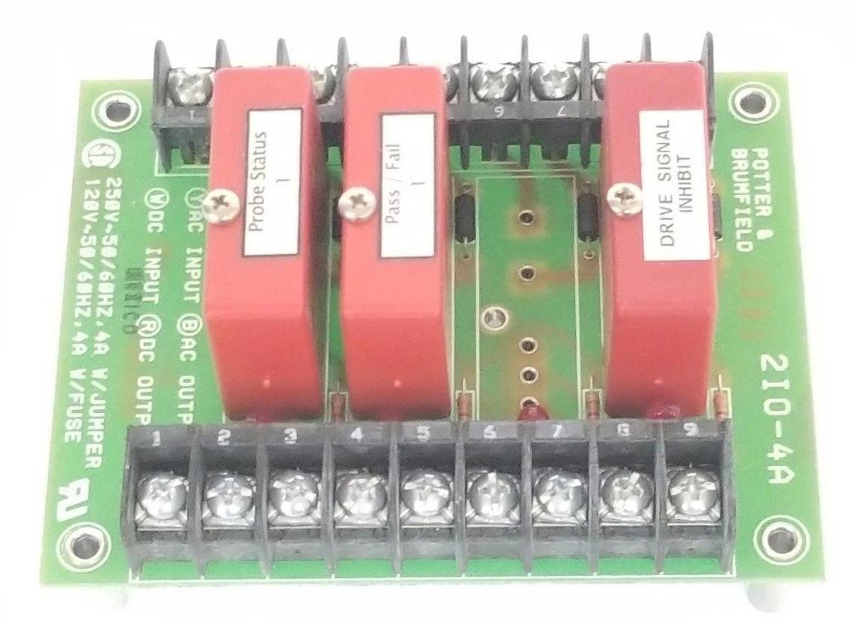 Used POTTER & BRUMFIELD 2IO-4A RELAY BOARD 2IO4A W/ THREE ODC-15 I/O MODULES