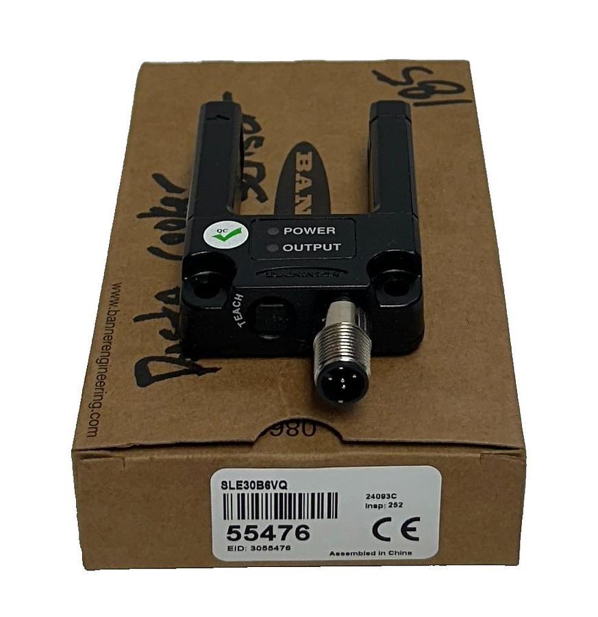 BANNER SLE30B6VQ / 55476 PROGRAMMABLE SLOT SENSOR SLE30 SERIES 10-30VDC NSMP