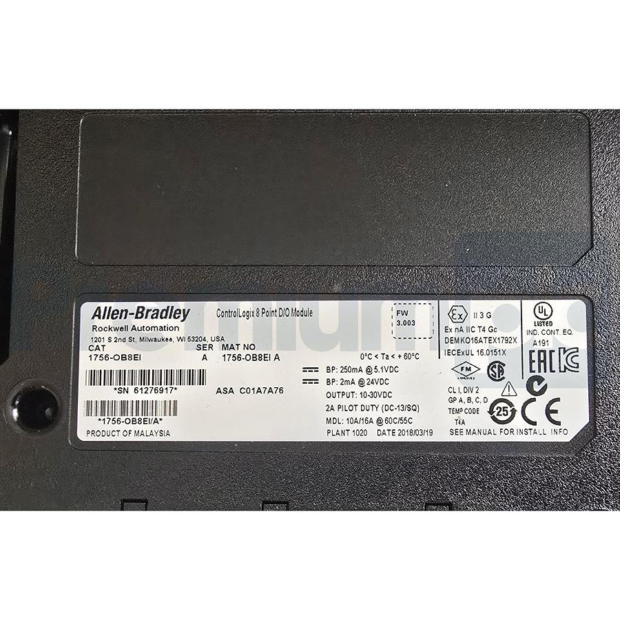 Used Allen Bradley 1756-OB8EI /A ControlLogix 8-Pt D/O Isolated Output Module NSMP