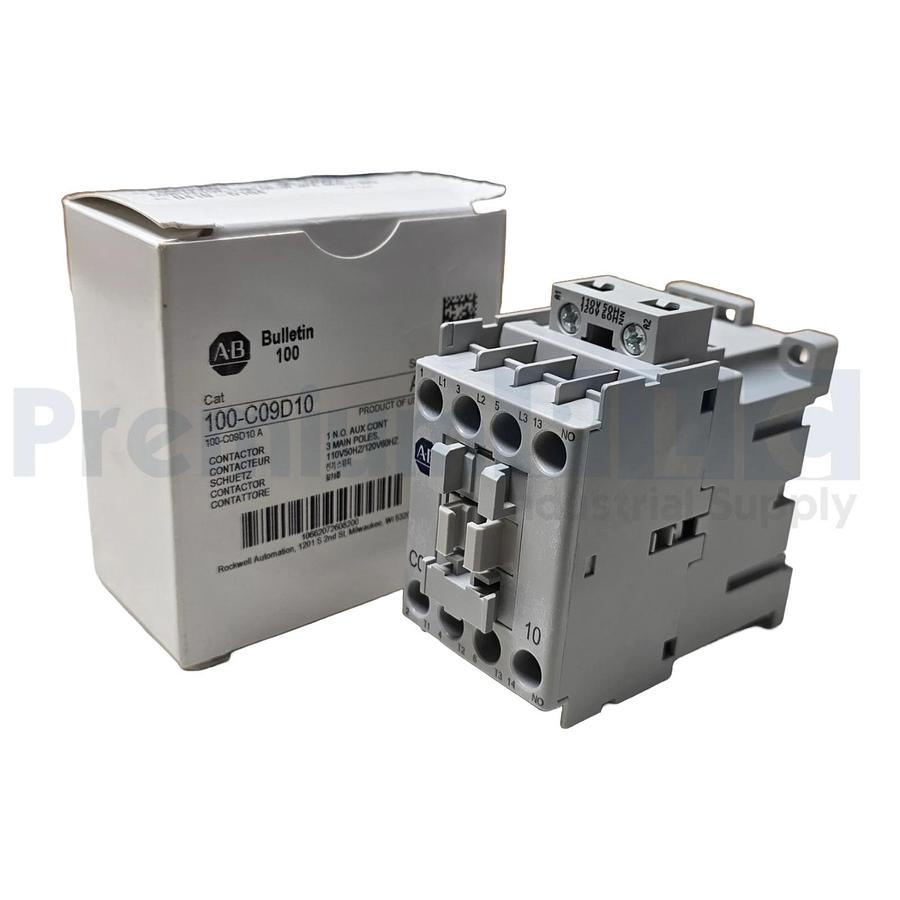 NEW ALLEN BRADLEY 100-C09D10 /A IEC CONTACTOR 9A 110V50HZ/120V60HZ COIL NSMP 662072608203
