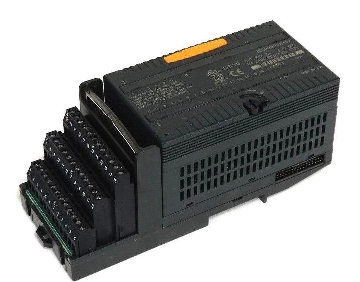 Used GE FANUC IC200MDD845F POWER MODULE 24VDC, 16PT INPUT / 2A, 8PT OUTPUT