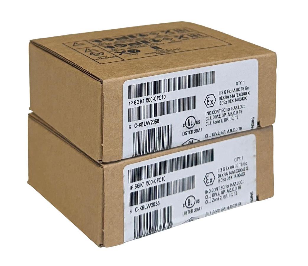 Used 2 SIEMENS 6GK1 500-0FC10 / 6GK15000FC10 SIMATIC BUSCONNECTORS PROFIBUS DP NSFS