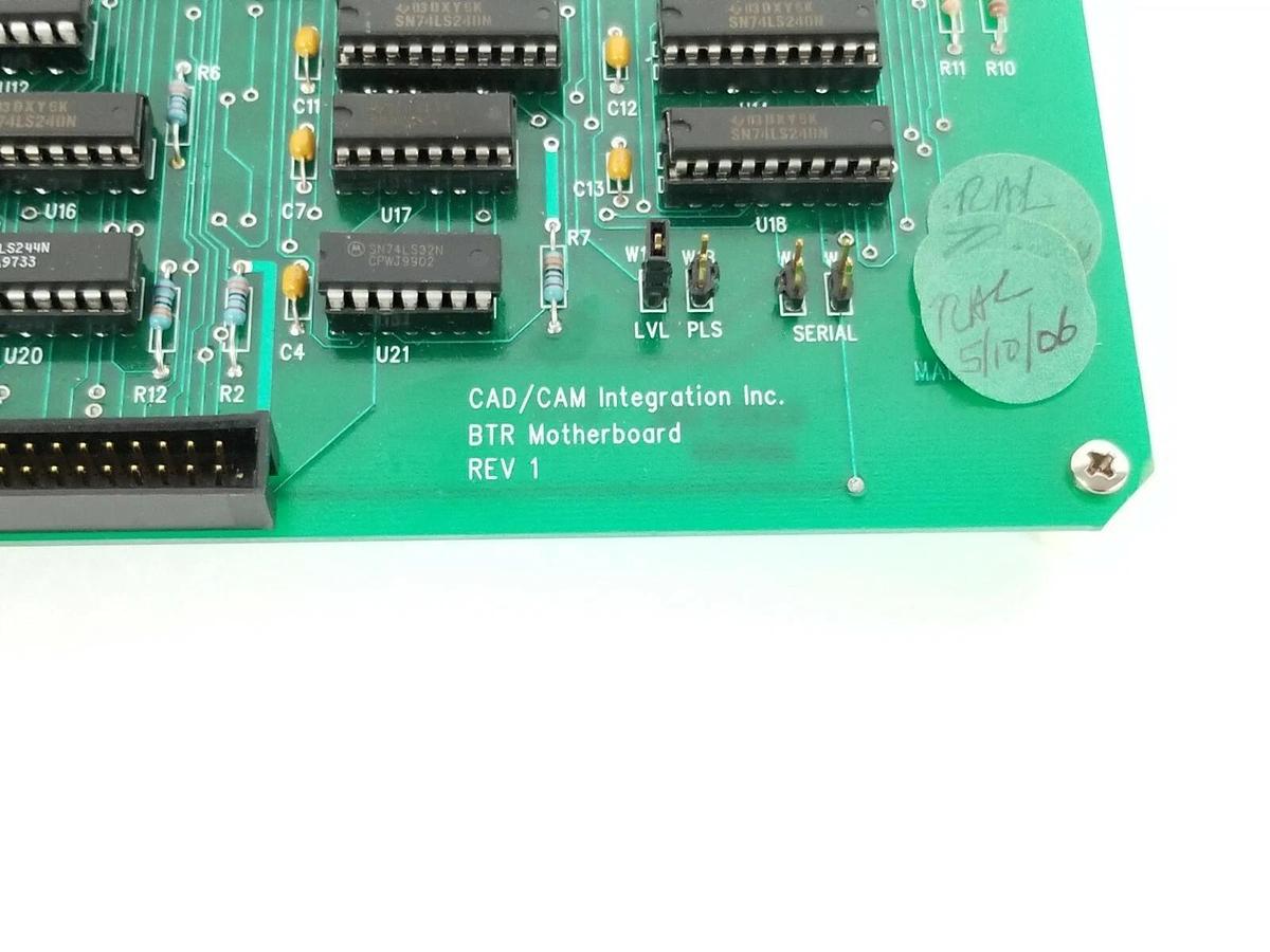 Used CAD / CAM INTEGRATION INC. BTR MOTHERBOARD REV. 1 pds971203 FT-BTR