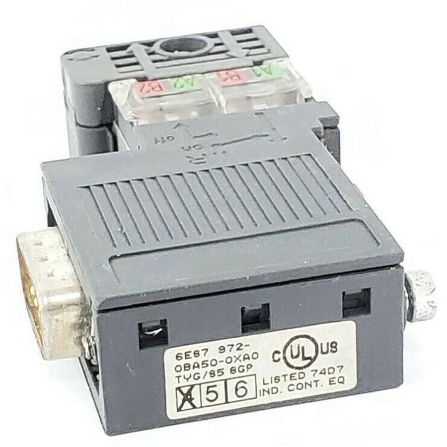 Used SIEMENS 6ES7 972-0BA50-0XA0 PROFIBUS CONNECTOR UP TO 12 MBIT/S 90-DEGREE ANGLE
