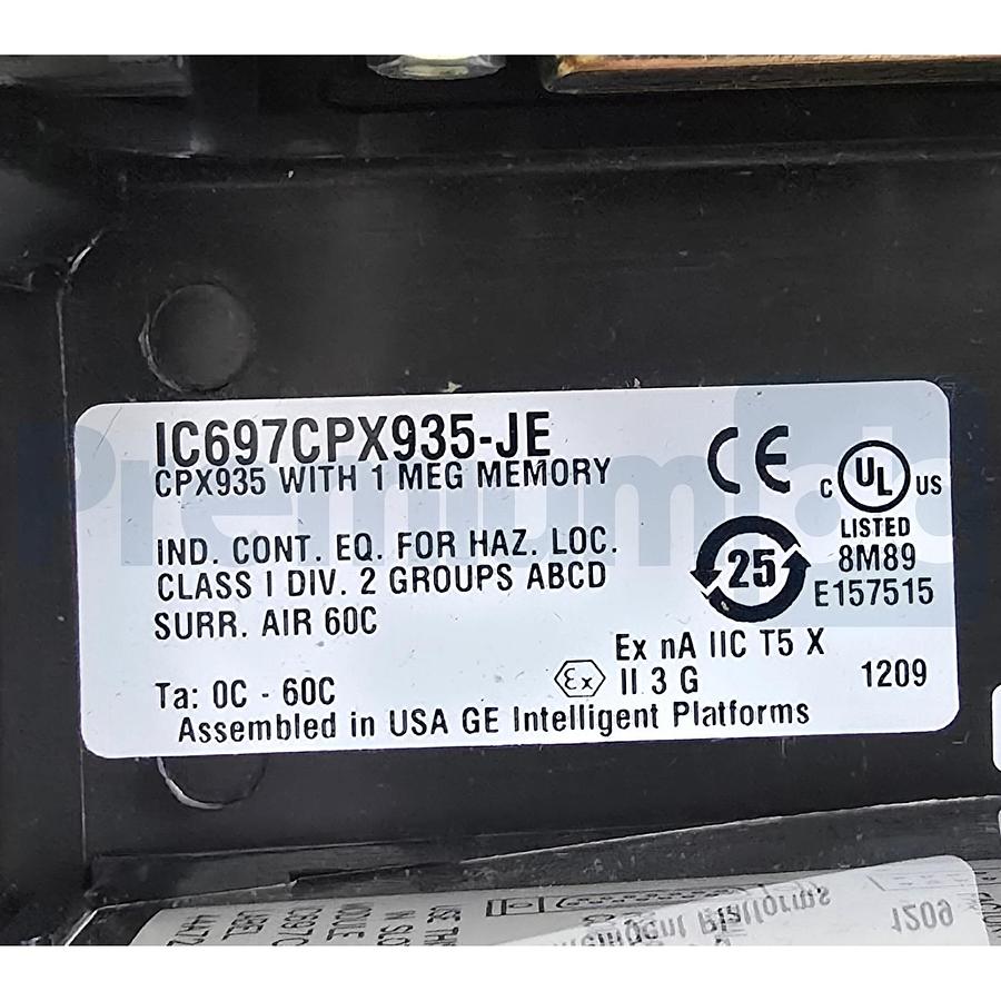 Used GE Fanuc IC697CPX935-JE | CPX935 90-70 CPU Module 1 Meg Memory IC697CPX935 NSMP