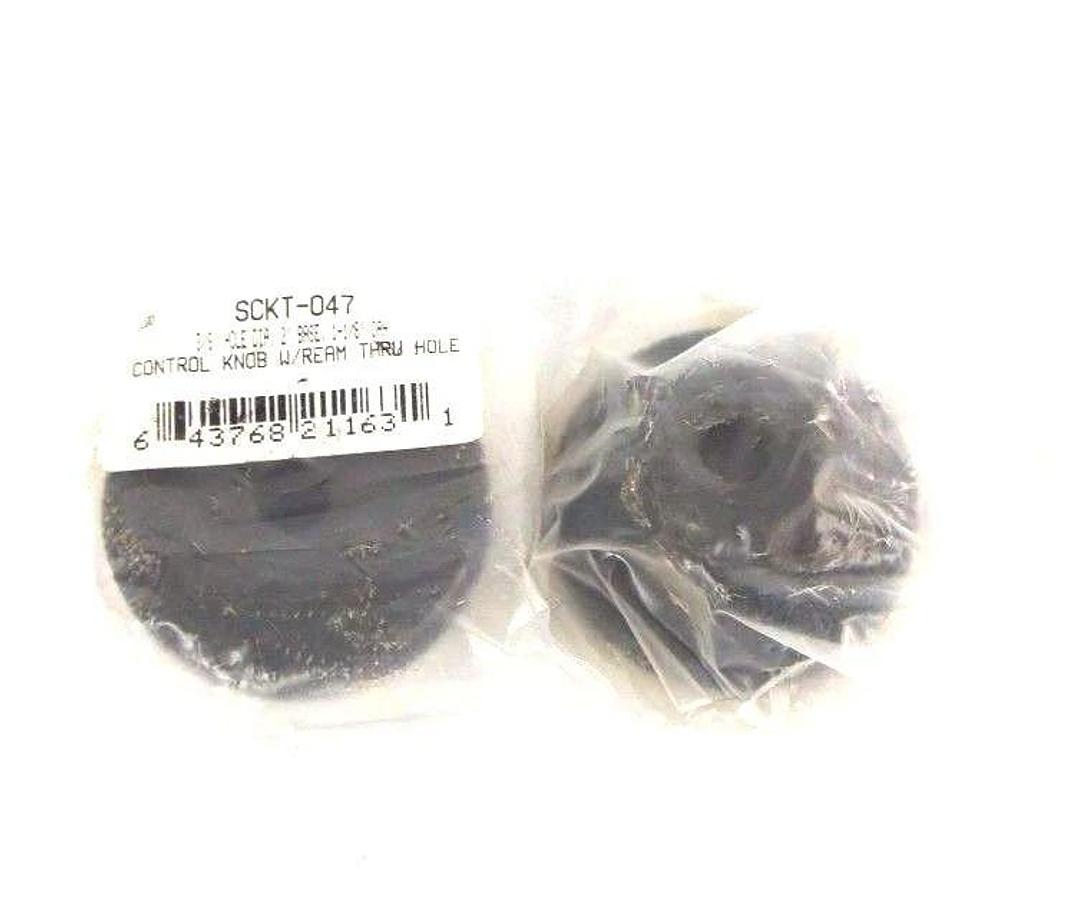 Used LOT OF 2 KNURLED CONTROL KNOB W/ REAM THRU HOLE SCKT-047