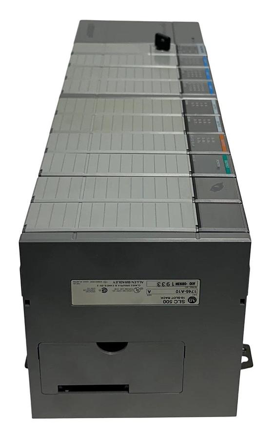Used COMPLETE ALLEN BRADLEY SLC 500 5/03 PROGRAMMABLE CONTROLLER 10-SLOT CHASSIS USNP