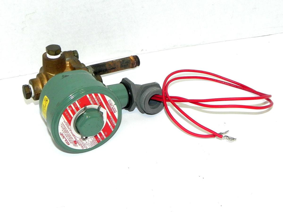 Used ASCO EF8342C1 VALVE PIPE 1/4'' 20 WATTS, SERIAL NO. F225761, SOL. CAT. EF80172