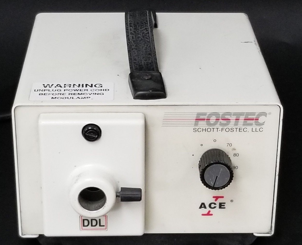 Used SCHOTT-FOSTEC ACE A20500.2 AC HALOGEN LIGHT SOURCE, 115V, DDL LAMP, A205002