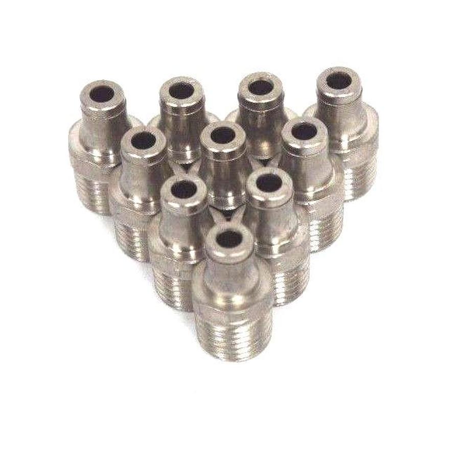 Used LOT OF 10 NEW LEGRIS 3ZNV1 ADAPTER FITTINGS 3/8" NPT X 1/8" TUBE IN