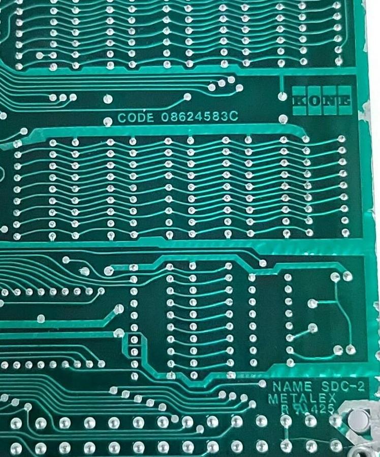 Used VALMET KONE SDC-2A  METALEX CONTROL BOARD CODE 08624583C