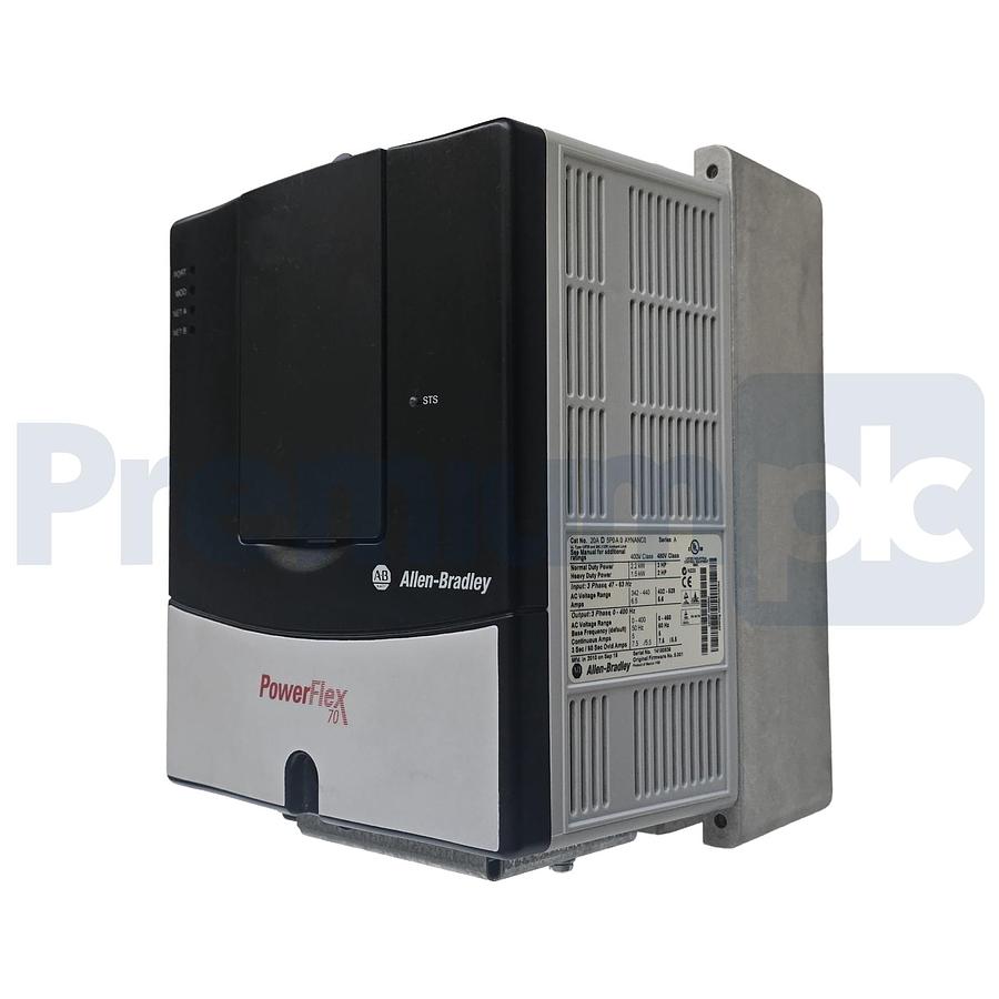 Used Allen-Bradley 20AD5P0A0AYNANC0 /A PowerFlex 70 VFD 3HP 5A 480V 3PH AC Drive USPI
