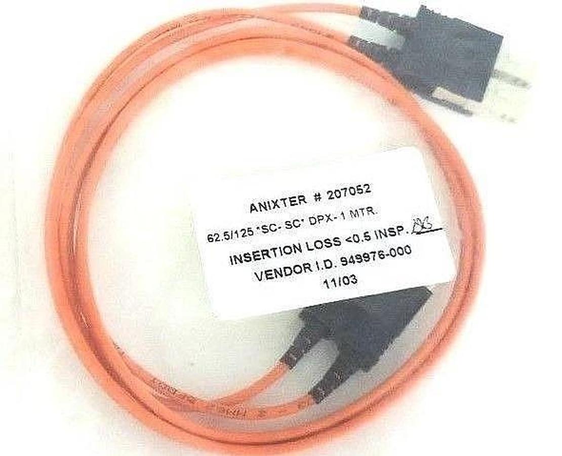 Used ANIXTER 207052 JUMPER 62.5/125 SC-SC DPX-1 MTR INSERTION LOSS 0.5, 949976-000