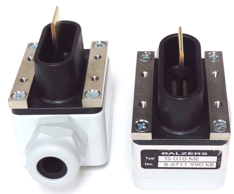 Used LOT OF 2 NEW BALZERS TYP. TS 010 ME NO. B 4711 990 KB, TS010ME, VACUUM SWITCHES